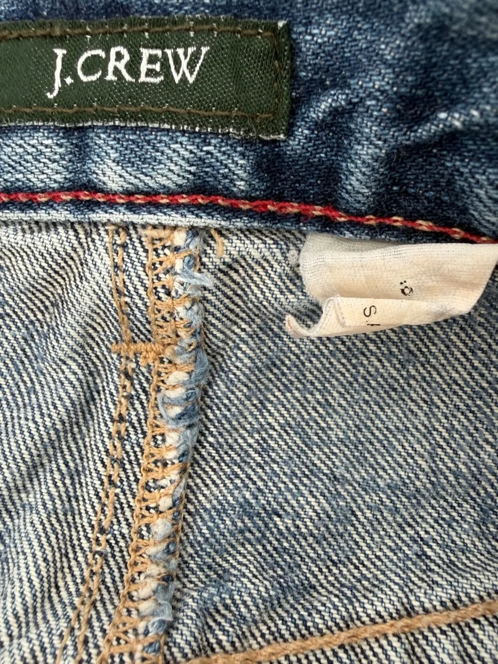 Vintage J.Crew Denim Pencil Mini Skirt Medium Wash Jean Skirt 8